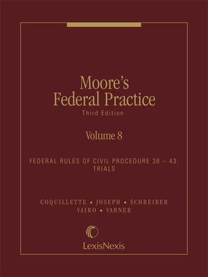 cover image of Moore's Federal Practice